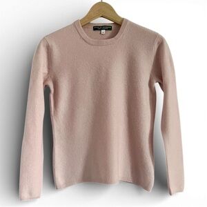 House of Edinburgh Pretty In Pink Cashmere Crewneck Sweater Medium